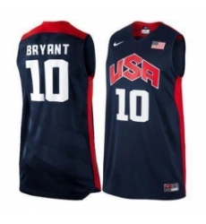 USA Kobe Bryant Dri Fit Material Blue Stitched NBA Jersey