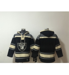 Men Las Vegas Raiders Blank Black Ageless Must Have Lace Up Pullover Hoodie