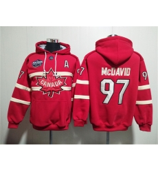 Men Team Canada 97 Connor McDavid Red Ageless Must Have Lace Up Pullover Hoodie
