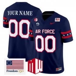 Men Air Force Falcons Active Player Custom Navy 2026 F U S E  Freedom 250 Vapor Limited Stitched Jersey