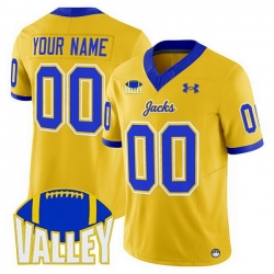 Men South Dakota State Jackrabbits Active Player Custom Gold 2025 F U S E  Vapor Limited Stitched Football Jersey