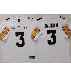 Men Iowa Hawkeyes #3 Cooper DeJean White Stitched NCAA Jersey II Men Iowa Hawkeyes #3 Cooper DeJean White Stitched NCAA Jersey II