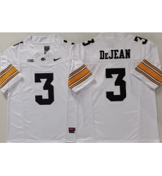Men Iowa Hawkeyes #3 Cooper DeJean White Stitched NCAA Jersey Men Iowa Hawkeyes #3 Cooper DeJean White Stitched NCAA Jersey