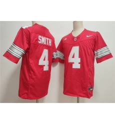 Men Ohio State Buckeyes 4 Jeremiah Smith Red F U S E Limited Stitched Jersey Men Ohio State Buckeyes 4 Jeremiah Smith Red F U S E Limited Stitched Jersey