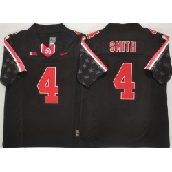Men Ohio State Buckeyes Black # 4 Jeremiah Smith Black Stitched F U S E NCAA Jersey