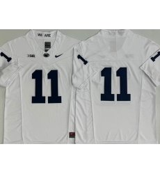 Men Penn State Nittany Lions #11 Micah Parsons White Stitched NCAA Jersey No Name