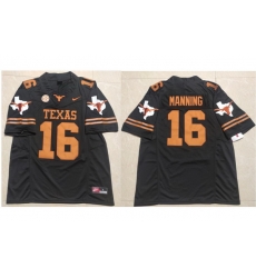 Men Texas Longhorn #16 Arch Manning Black F U S E Limited Jersey SEC Patch