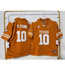 Men Texas Longhorns 10 Vince Young Orange F U S E Stitched Jersey