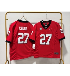 Men Georgia Bulldogs 27 Nick Chubb Red F U S E Stitched Jersey
