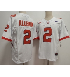 Men Clemson Tigers White #2 Cade Klubnik Stitched F U S E NCAA Jersey II Men Clemson Tigers White #2 Cade Klubnik Stitched F U S E NCAA Jersey II