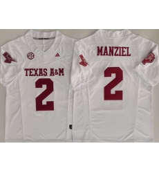Men Texas A&M Aggies #2 Johnny Manziel White Stitched NCAA Jersey Men Texas A&M Aggies #2 Johnny Manziel White Stitched NCAA Jersey