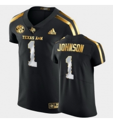 Men Texas A&M Aggies Buddy Johnson Golden Edition Black Authentic Jersey Men Texas A&M Aggies Buddy Johnson Golden Edition Black Authentic Jersey