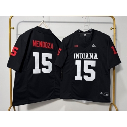 Men West Virginia Mountaineers 15 Fernando Mendoza Black F U S E Stitched Jersey