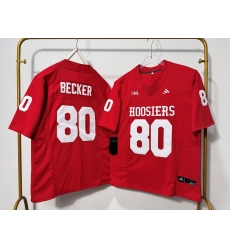 Men West Virginia Mountaineers 80 Charlie Becker Red F U S E Stitched Jersey