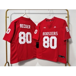 Men West Virginia Mountaineers 80 Charlie Becker Red F U S E Stitched Jersey