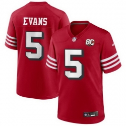 Toddler San Francisco 49ers 5 Mike Evans Red 80th Anniversary Patch 2026 F U S E Vapor Untouchable Limited Stitched Football Jersey