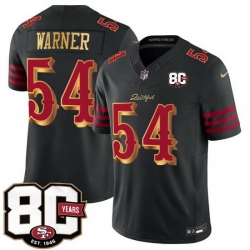 Toddler San Francisco 49ers 54 Fred Warner Black 80th Anniversary Patch Rivalries 2026 F U S E Vapor Untouchabl Limited Stitched Football Jersey