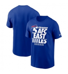 Men Nike Royal Buffalo Bills Five Straight Afc East Division Champions Our Time Is Now T Shirt Men Nike Royal Buffalo Bills Five Straight Afc East Division Champions Our Time Is Now T Shirt