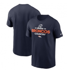 Men Denver Broncos Navy 2024 Playoffs T Shirt Men Denver Broncos Navy 2024 Playoffs T Shirt