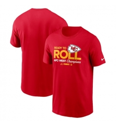 Men Kansas City Chiefs Red 2024 AFC West Champions Locker Room Trophy Collection T Shirt Men Kansas City Chiefs Red 2024 AFC West Champions Locker Room Trophy Collection T Shirt