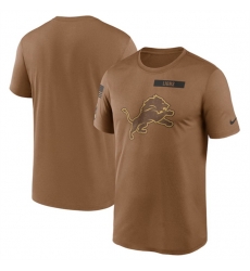 Men Detroit Lions 2023 Brown Salute To Service Legend Performance T Shirt Men Detroit Lions 2023 Brown Salute To Service Legend Performance T Shirt