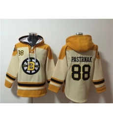 Men Boston Bruins 88 David Pastrnak Cream Ageless Must Have Lace Up Pullover Hoodie Men Boston Bruins 88 David Pastrnak Cream Ageless Must Have Lace Up Pullover Hoodie