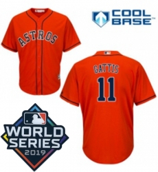 Mens Majestic Houston Astros 11 Evan Gattis Replica Orange Alternate Cool Base Sitched 2019 World Series Patch Jersey Mens Majestic Houston Astros 11 Evan Gattis Replica Orange Alternate Cool Base Sitched 2019 World Series Patch Jersey