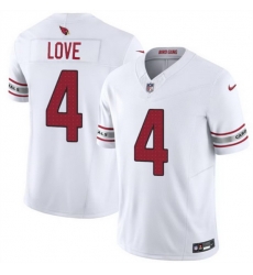 Men Arizona Cardinals  4 Jeremiyah Love White 2026 Draft F U S E  Vapor Untouchable Limited Stitched Jersey