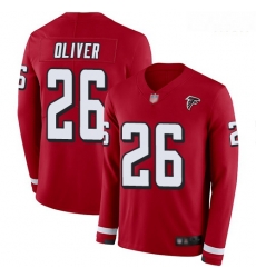 Falcons 26 Isaiah Oliver Red Team Color Men Stitched Football Limited Therma Long Sleeve Jersey Falcons 26 Isaiah Oliver Red Team Color Men Stitched Football Limited Therma Long Sleeve Jersey
