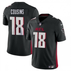 Men Atlanta Falcons 18 Kirk Cousins Black Vapor Untouchable Limited Football Stitched Jersey
