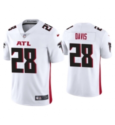 Men Atlanta Falcons 28 Mike Davis White Vapor Untouchable Limited Stitched Jersey Men Atlanta Falcons 28 Mike Davis White Vapor Untouchable Limited Stitched Jersey