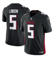 Men Atlanta Falcons 5 Drake London Black 2023 F U S E Vapor Untouchable Limited Stitched Football Jersey Men Atlanta Falcons 5 Drake London Black 2023 F U S E Vapor Untouchable Limited Stitched Football Jersey