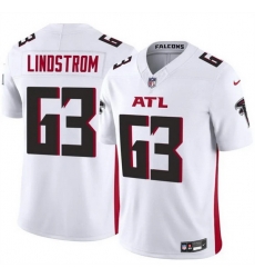 Men Atlanta Falcons 63 Chris Lindstrom White 2025 F U S E  Vapor Untouchable Limited Stitched Football Jersey