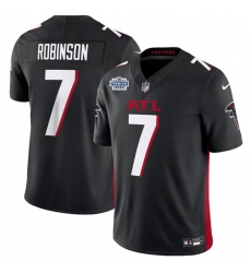 Men Atlanta Falcons 7 Bijan Robinson Black 2023 F U S E With Prem1ere Patch Vapor Untouchable Limited Stitched Football Jersey Men Atlanta Falcons 7 Bijan Robinson Black 2023 F U S E With Prem1ere Patch Vapor Untouchable Limited Stitched Football Jersey