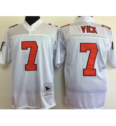 Men Atlanta Falcons 7 Michael Vick White M&N Throwback Jersey Men Atlanta Falcons 7 Michael Vick White M&N Throwback Jersey