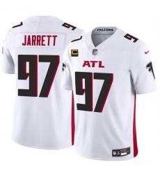 Men Atlanta Falcons 97 Grady Jarrett White 2024 F U S E With 4 Star C Patch Vapor Untouchable Limited Stitched Football Jersey Men Atlanta Falcons 97 Grady Jarrett White 2024 F U S E With 4 Star C Patch Vapor Untouchable Limited Stitched Football Jersey