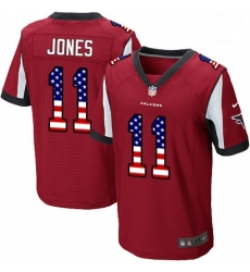 Men Nike Atlanta Falcons 11 Julio Jones Elite Red Home USA Flag Fashion NFL Jersey Men Nike Atlanta Falcons 11 Julio Jones Elite Red Home USA Flag Fashion NFL Jersey