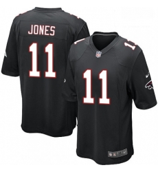 Men Nike Atlanta Falcons 11 Julio Jones Game Black Alternate NFL Jersey Men Nike Atlanta Falcons 11 Julio Jones Game Black Alternate NFL Jersey