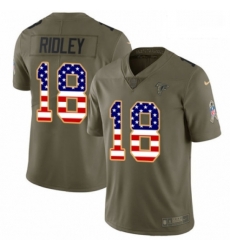Men Nike Atlanta Falcons 18 Calvin Ridley Limited Olive USA Flag 2017 Salute to Service NFL Jersey Men Nike Atlanta Falcons 18 Calvin Ridley Limited Olive USA Flag 2017 Salute to Service NFL Jersey