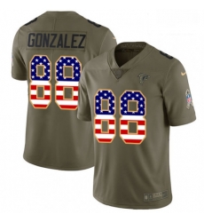 Men Nike Atlanta Falcons 88 Tony Gonzalez Limited OliveUSA Flag 2017 Salute to Service NFL Jersey Men Nike Atlanta Falcons 88 Tony Gonzalez Limited OliveUSA Flag 2017 Salute to Service NFL Jersey