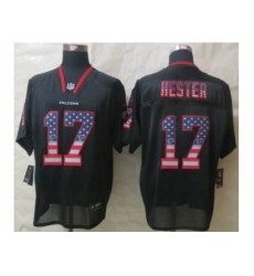 Nike Atlanta Falcons 17 Hester Black Elite USA Flag Fashion NFL Jersey