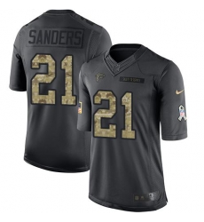 Nike Falcons #21 Deion Sanders Black Mens Stitched NFL Limited 2016 Salute To Service Jersey Nike Falcons #21 Deion Sanders Black Mens Stitched NFL Limited 2016 Salute To Service Jersey