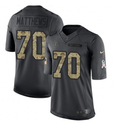 Nike Falcons #70 Jake Matthews Black Mens Stitched NFL Limited 2016 Salute To Service Jersey Nike Falcons #70 Jake Matthews Black Mens Stitched NFL Limited 2016 Salute To Service Jersey