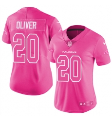 Nike Falcons #20 Isaiah Oliver Pink Womens Stitched NFL Limited Rush Fashion Jersey Nike Falcons #20 Isaiah Oliver Pink Womens Stitched NFL Limited Rush Fashion Jersey