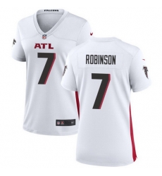Women Atlanta Falcons 7 Bijan Robinson White Stitched Jersey Women Atlanta Falcons 7 Bijan Robinson White Stitched Jersey