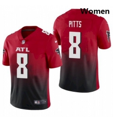 Women Atlanta Falcons #8 Kyle Pitts Red 2021 Draft Jersey Women Atlanta Falcons #8 Kyle Pitts Red 2021 Draft Jersey