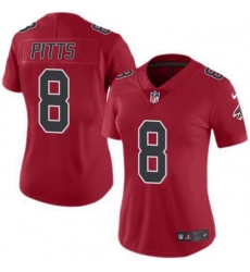 Women Nike Atlanta Falcons 8 Kyle Pitts Red Women Stitched NFL Limited Rush Jersey Women Nike Atlanta Falcons 8 Kyle Pitts Red Women Stitched NFL Limited Rush Jersey