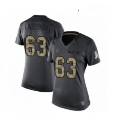 Womens Atlanta Falcons 63 Chris Lindstrom Limited Black 2016 Salute to Service Football Jersey Womens Atlanta Falcons 63 Chris Lindstrom Limited Black 2016 Salute to Service Football Jersey