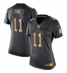 Womens Nike Atlanta Falcons 11 Julio Jones Limited BlackGold Salute to Service NFL Jersey Womens Nike Atlanta Falcons 11 Julio Jones Limited BlackGold Salute to Service NFL Jersey