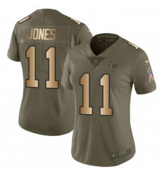 Womens Nike Atlanta Falcons 11 Julio Jones Limited OliveGold 2017 Salute to Service NFL Jersey Womens Nike Atlanta Falcons 11 Julio Jones Limited OliveGold 2017 Salute to Service NFL Jersey